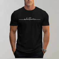 Herren modernes Statement-T-Shirt | Bedrucken – Schwarz
