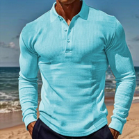 Herren-Poloshirt mit langen Ärmeln | Langarm – Hellblau
