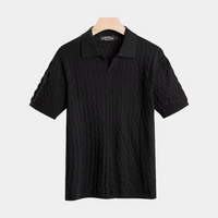 Herren Poloshirt im Old-Money-Stil | Kurzam – Schwarz