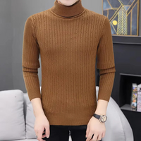 Herren Pullover mit schmaler Passform | Rollkragen – Braun