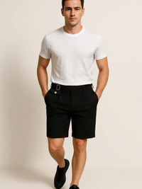 Herren smarte lässige Shorts | Kurze – Schwarz