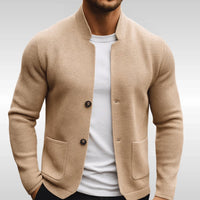 Moritz | Herren Stehkragen Gesteppte Jacke mit Zweiknopfverschluss – Beige