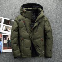 Herren stylische warme Winter-Daunenjacke | Ski – Oliv