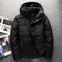 Herren stylische warme Winter-Daunenjacke | Ski – Schwarz