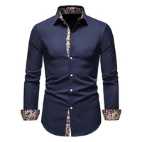 Herren stylisches Businesshemd | Langarm – Marine