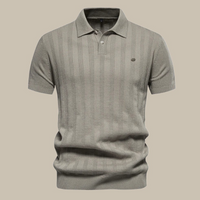 Herren stylisches Poloshirt | Schwarz – Khaki