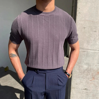 Herren stylisches Sommer-T-Shirt | Kurzarm – Grau