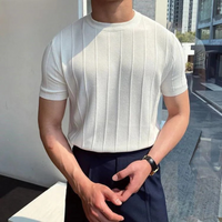 Herren stylisches Sommer-T-Shirt | Kurzarm – Weiß