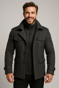 Herren trendige stylische Jacke | Warme – Grau