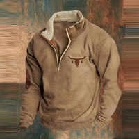 Herren warmer Vintage-Pullover | Norweger – Braun