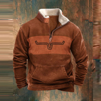 Herren warmer Vintage-Pullover | Norweger – Orange