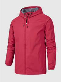 Herren wasserdichte Kapuzenjacke | Ultraleichte – Rot
