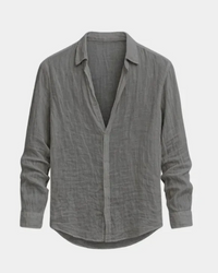 Herrenhemd lässig elegant | Langarm – Grau