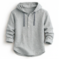 Alton - Atmungsaktiver Leinen-Hoodie – Grau