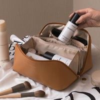 Heidi-Mode | Kosmetiktasche mit Mehreren Fächern für Damen – Braun
