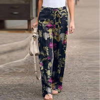 Katrina | Elegante Hose mit Blumenprint Women – Blau