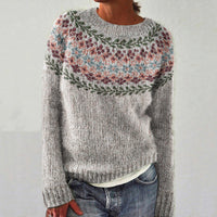 ERDBEERBLÜTEN-PULLOVER | WARM, BEQUEM, STILVOLL – Grau