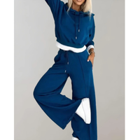 Ida | Gemütlicher Jogginganzug mit Kapuze – Blau