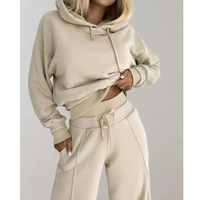 Ida | Gemütlicher Jogginganzug mit Kapuze – Beige