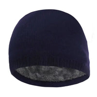 Ida | Damen Kuschelige Gefütterte Wintermütze – Navy blau