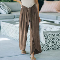 SARAH - Lange Hose mit Gürtel – Auburn
