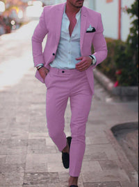 Herren Sommer 2-Teiliger Hochzeitsgast Anzug | Blazer und Hose – Rosa