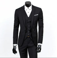Herren Elegante Hochzeitsgast Anzug | 3-Teilig – Schwarz