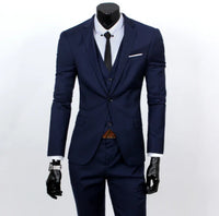 Herren Elegante Hochzeitsgast Anzug | 3-Teilig – Blau 2