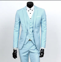 Herren Elegante Hochzeitsgast Anzug | 3-Teilig – Blau 1