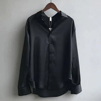 Scarlett | Kragen Durchgeknöpft Bluse – Schwarz