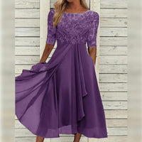 Lieselotte | Damen Festliches Abendkleid Hochzeitsgesellschaft – Festkleid Hochzeit 2026 – Lila