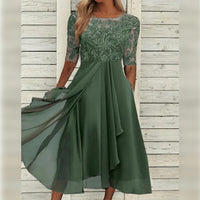 Lieselotte | Damen Festliches Abendkleid Hochzeitsgesellschaft – Festkleid Hochzeit 2026 – Grün