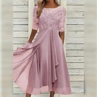 Lieselotte | Damen Festliches Abendkleid Hochzeitsgesellschaft – Festkleid Hochzeit 2026 – Rosa