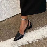 Johanna | Damen Pumps Blockabsatz Fußgewölbestütze – Komfort Pumps Stützend 2026 – Schwarz