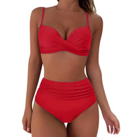 Amira - High-Waist-Bikini – Rot