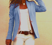 Damen-Blazer mit schmaler Passausrichtung | langarm – Blau