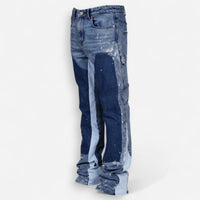 Schlaghose für Herren aus Denim im Carpetener-Stil – Denim Blau