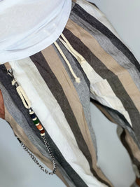 ADELFRIED - GESTREIFTE HOSE – Beige