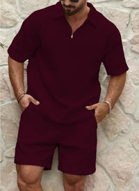 Ulrich | Herren-Sommer-Set – Bordeauxrot