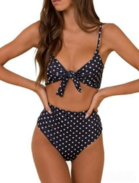 Bikini für Damen - Dot Polka Print Bademode für den Sommer 2024 – Schwarz Weiß