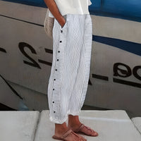 Dagny | Leichte Leinenhose – Grau