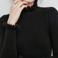 EMILIA – Herbstpullover aus weichem Stoff – Schwarz