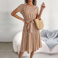 Heidi-Mode | Damen Freizeit Midi Kleid – Hellbraun
