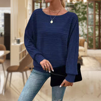 RUNDHALS-LANGARM-PULLOVER | KOMFORTABLES DESIGN, ELEGANTE PASSFORM – Blau