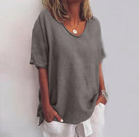 Beatrice | Bequeme lockere Bluse für Damen – Dunkelgrau