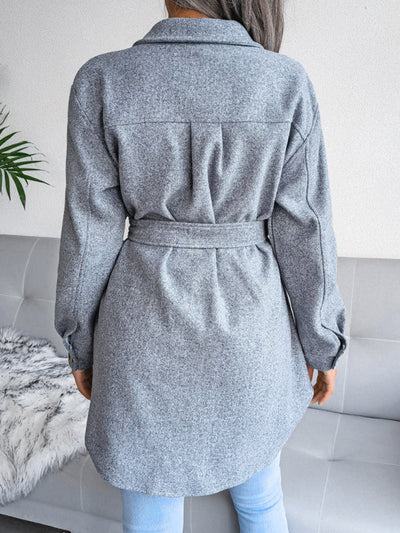Alva | Muheloser und Eleganter Mantel mit Knöpfen und Gürtel für Damen – Stilvoller Komfort