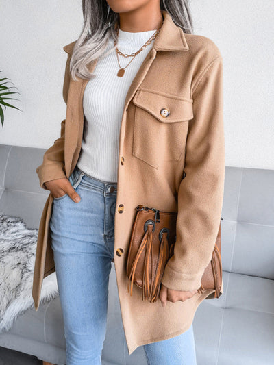 Alva | Muheloser und Eleganter Mantel mit Knöpfen und Gürtel für Damen – Stilvoller Komfort
