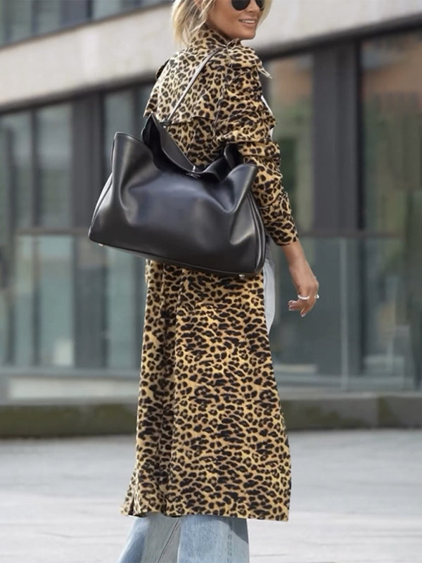 Tiffany - Samt Leopard Print Mantel