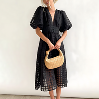 Beatrice | Elegantes Sommerkleid – Schwarz