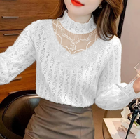 Weber Bluse | Extravagante langärmliges shirt für Damen – Weiß